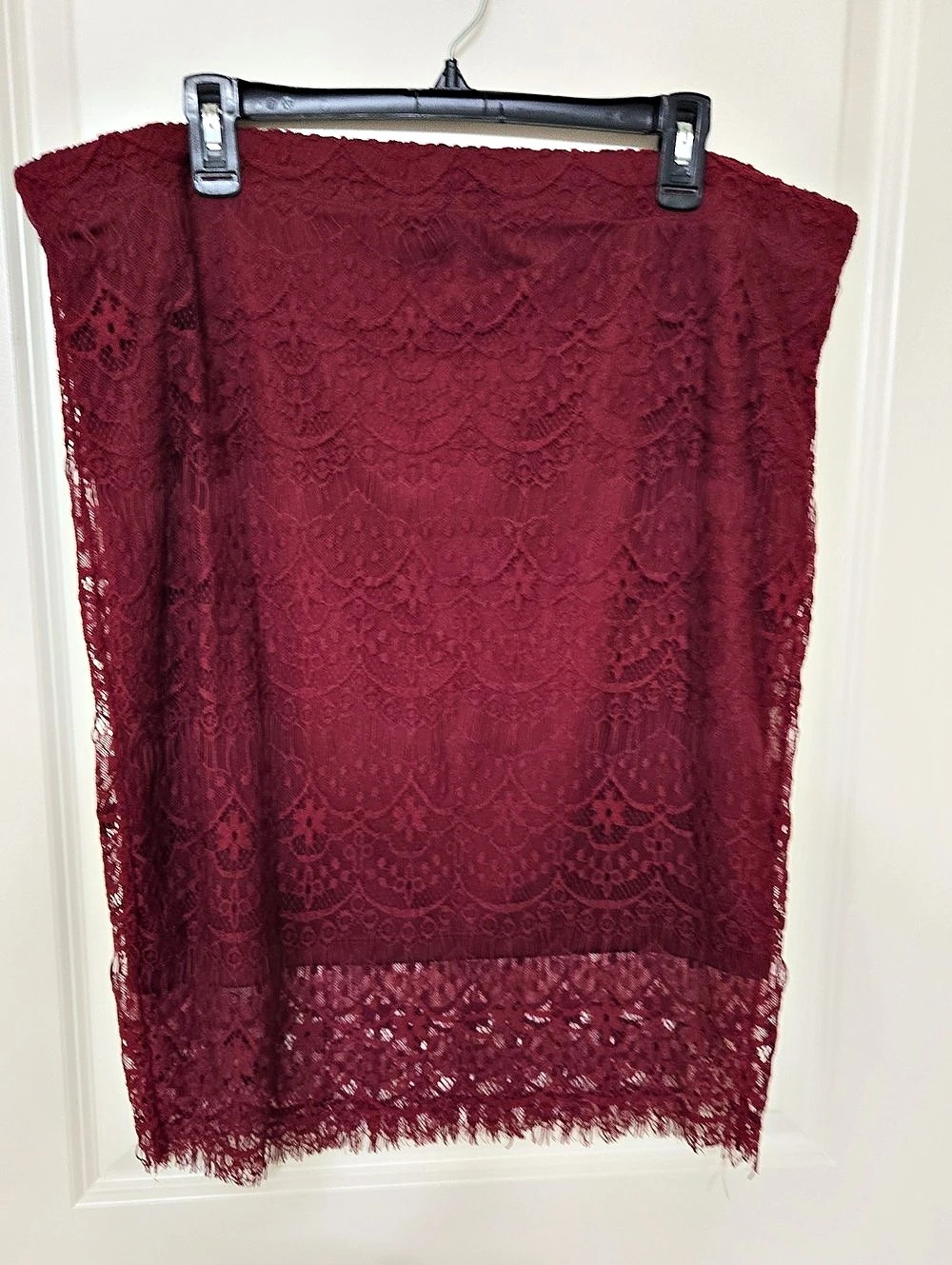 rue+ + Lace Mini Skirt in Burgundy Size 2X NWT